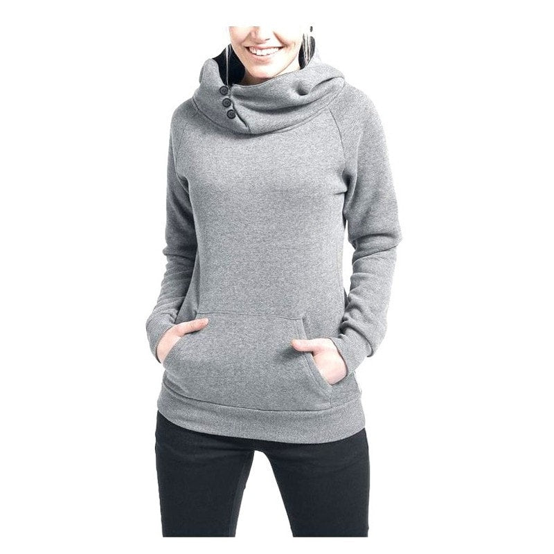 high neck sweatshirt women's