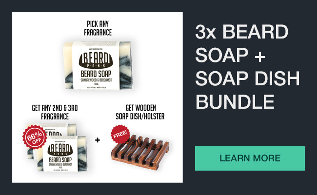 Beard soap bundle, soap dish, Beard PANS Ltd