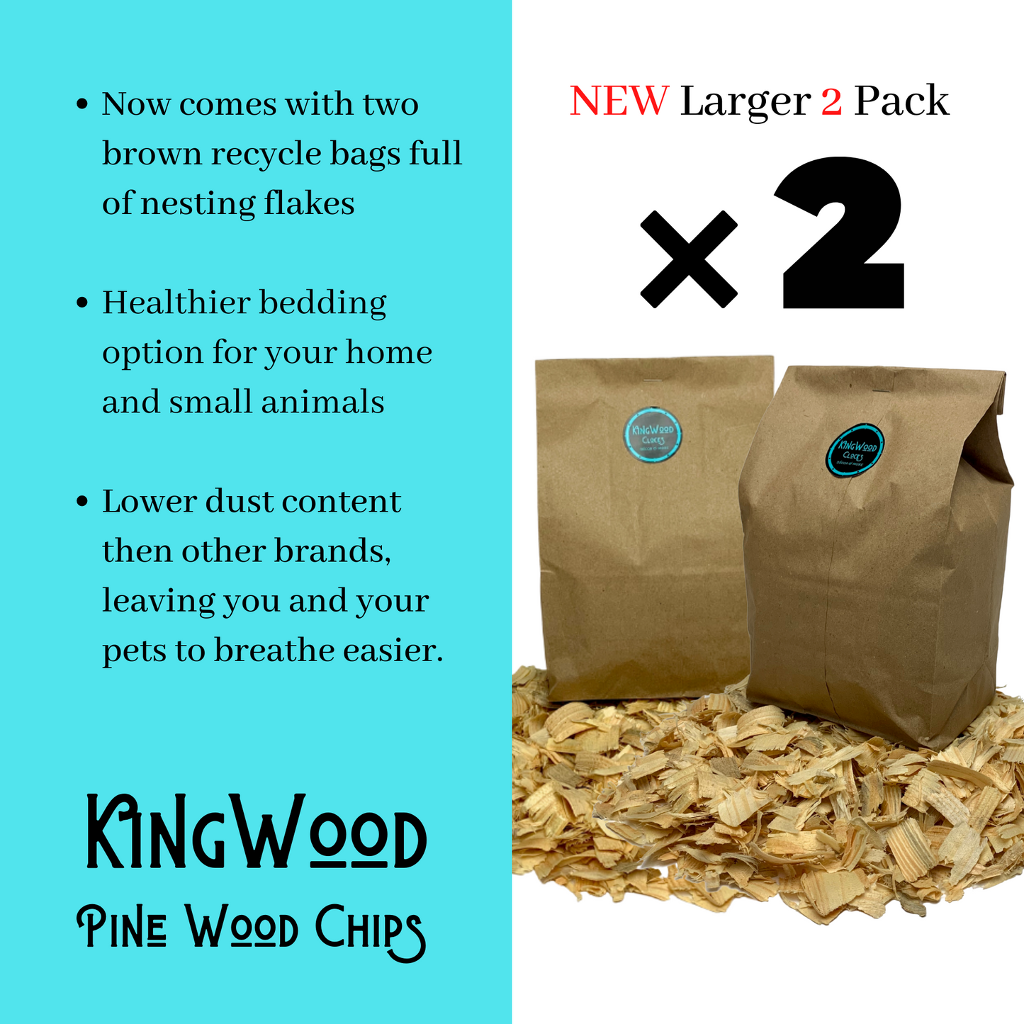 kingwood pine wood chips 2 pack