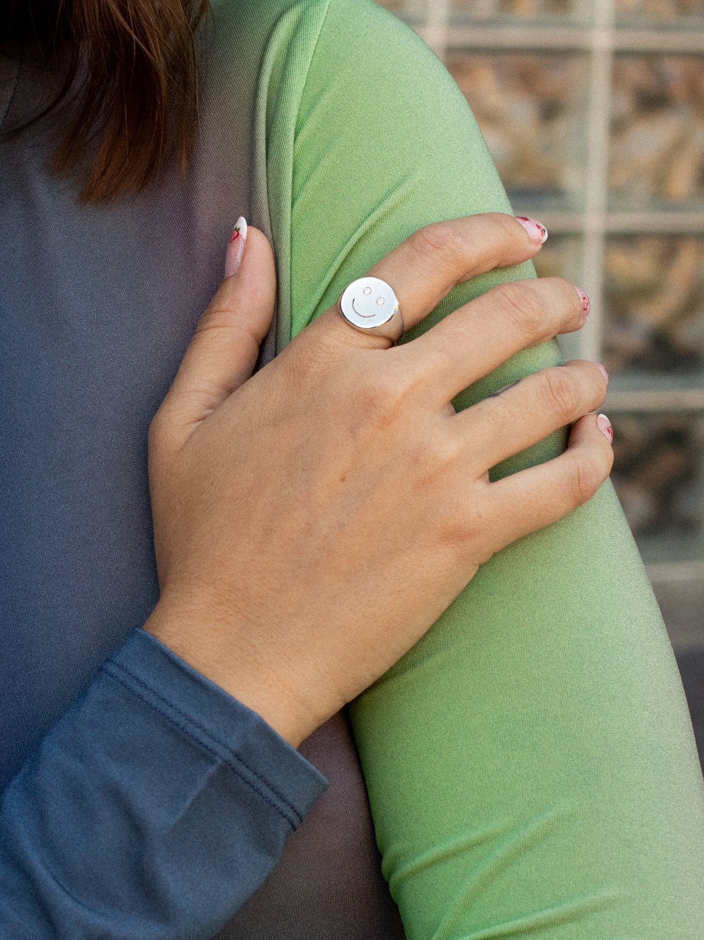 Smiley Signet Ring - Silver - Gilbert product image