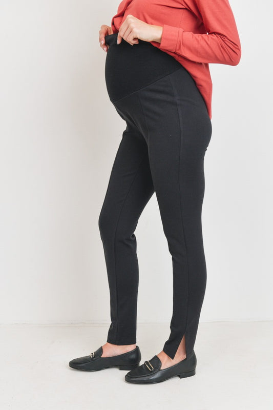 Women's Black Seraphine Over the bump slim fit maternity treggings pan