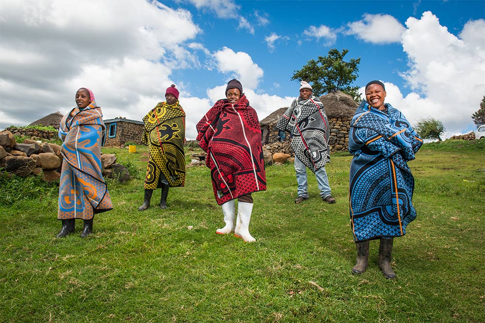 History Of the Basotho Heritage Blanket Basotho people wearing traditional Basotho blankets 