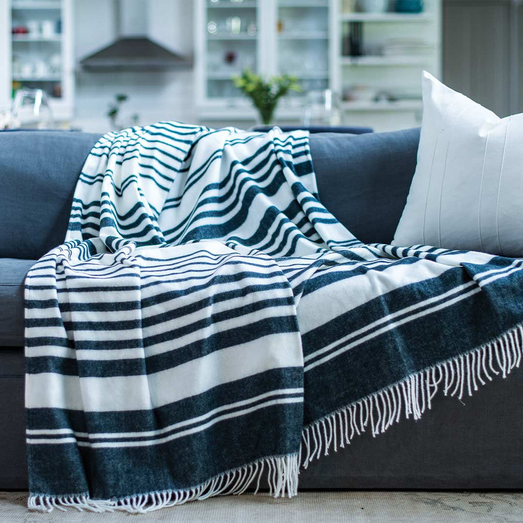 xhosa couch throw black and white striped