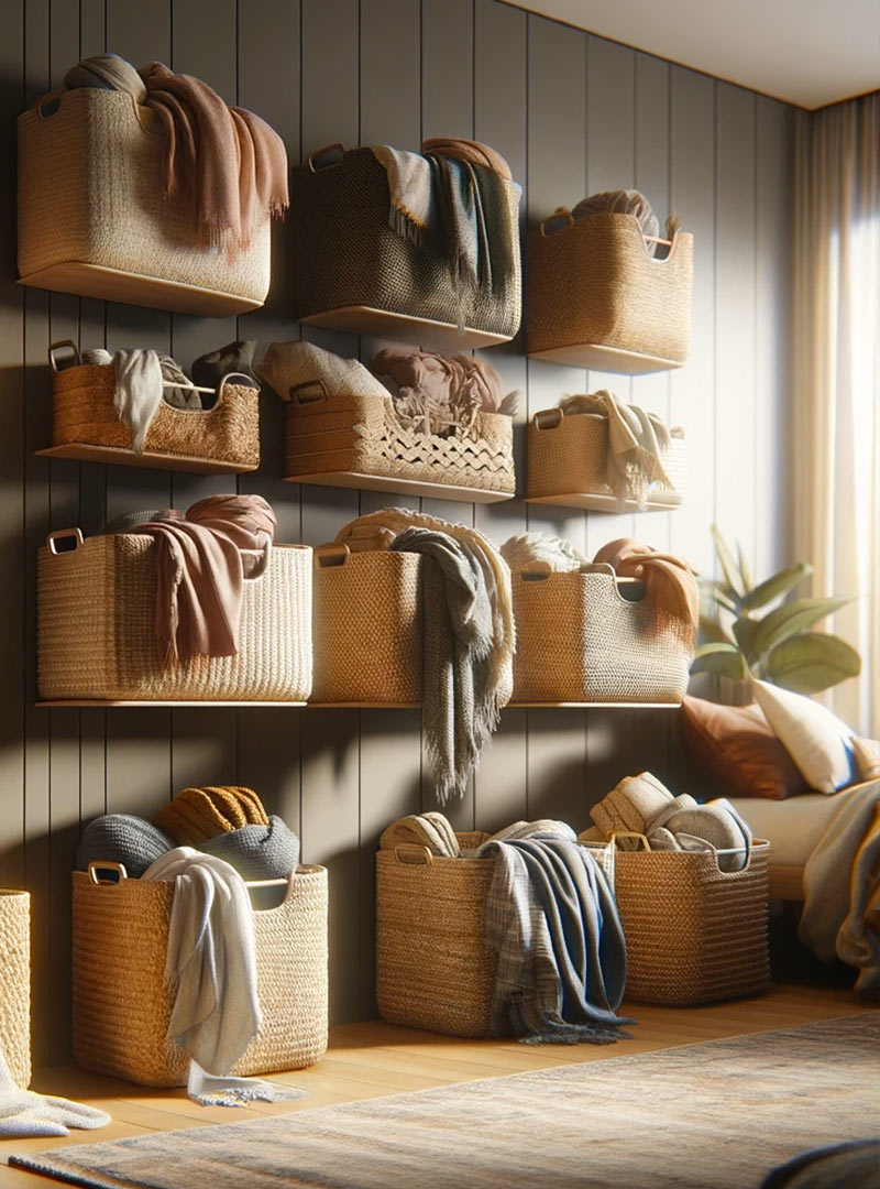 Storing blankets shop