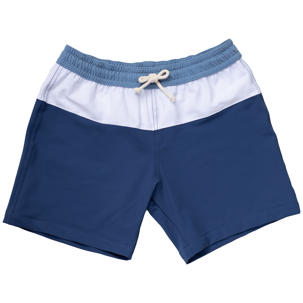 Folpetto Harry Boys Swim Shorts - Light & Night Blue | The Little ...