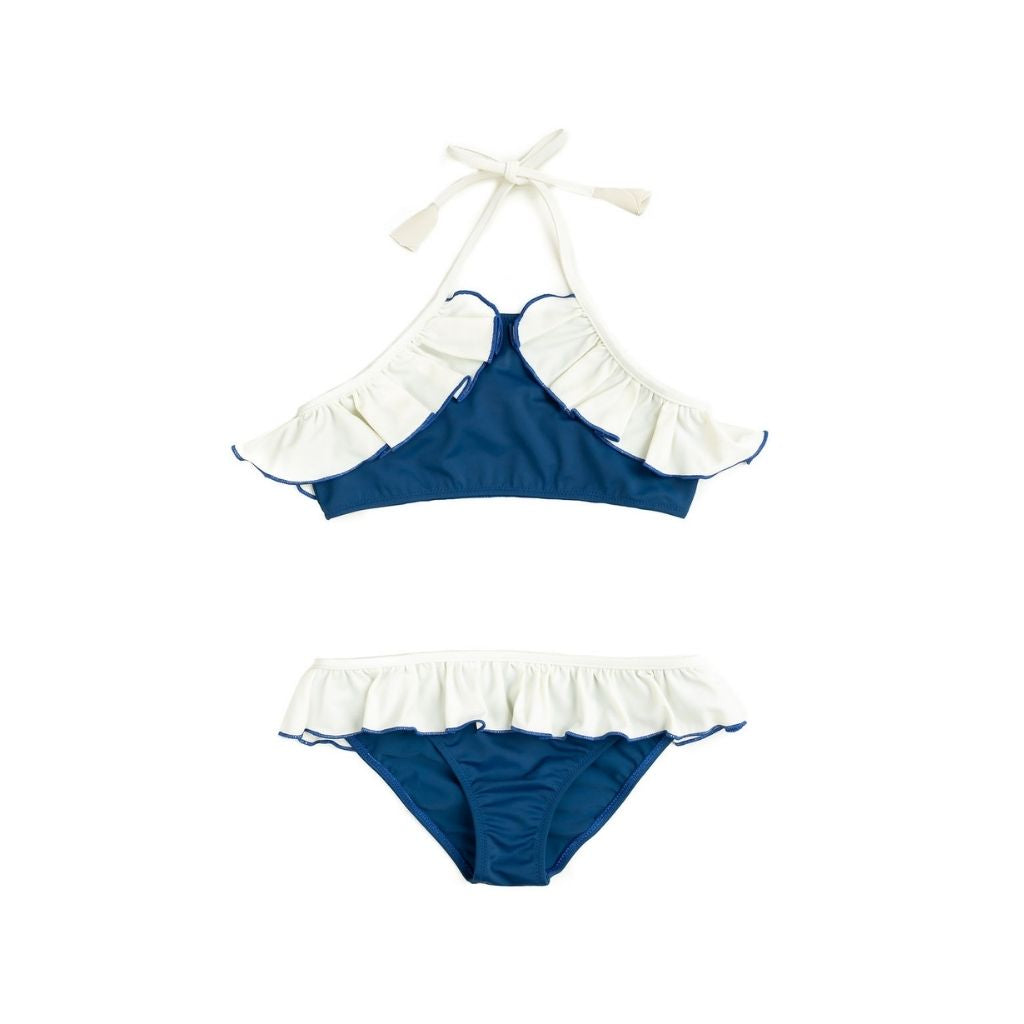 Folpetto Leila Bikini Night Blue & Ivory | The Little Sunshine Store
