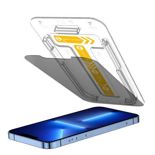 Mobigear Premium - Apple iPhone 13 Pro Verre trempé Protection d'écran  Anti-Glare - Compatible Coque - Noir 11-8110370-1 