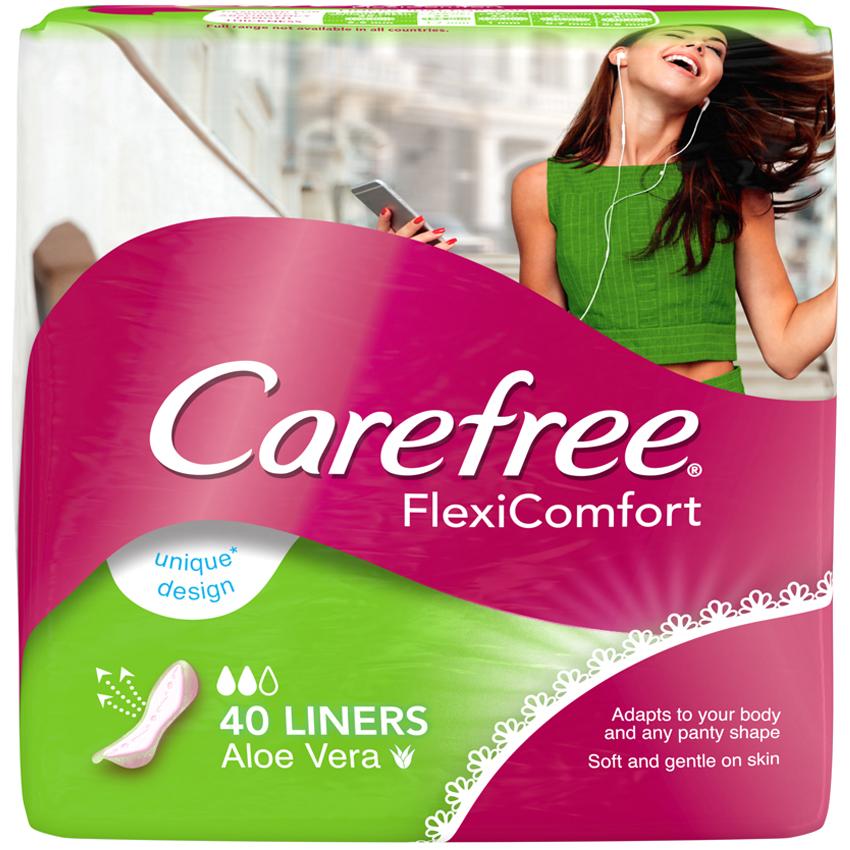 Carefree Panty Liners Breathable Aloe 20 : : Health & Personal Care