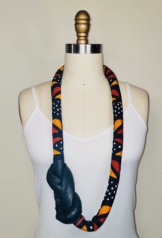 5-strand Fabric Covered Rope Necklace — Tribal Traces