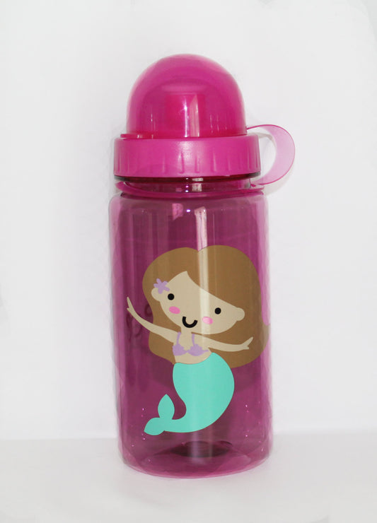 Personalized Girls Mermaid Water Bottles - Custom - Birthday - Gift Idea - Party Favors - Travel - Lunch - School - Sports - Dance
