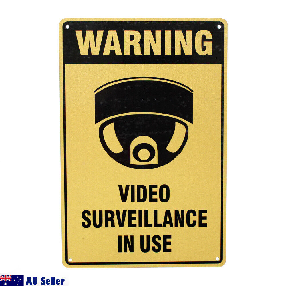 Warning Notice Video Surveillance Camera In Use Sign 300x200mm Metal  Waterproof