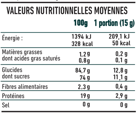 Valeurs nutritionnelles mangues séchées scrunchiz