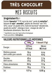 etiquette biscuit tres chocolat