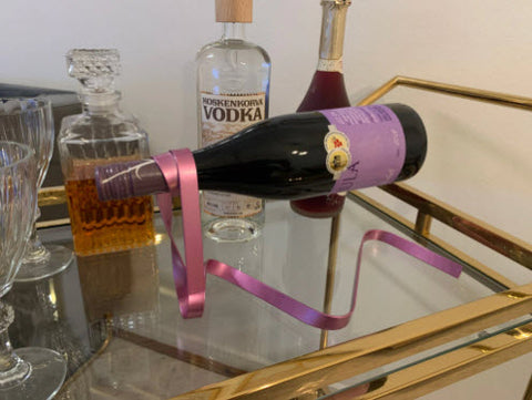 Area Floating Ribbon Wine Bottle Holder -customer3