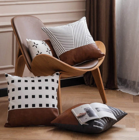 Lines & Dots Leather Pillow 03.jpg
