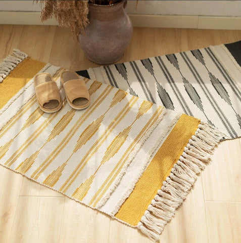 Mustard Gray Moroccan Style Area Rug 01