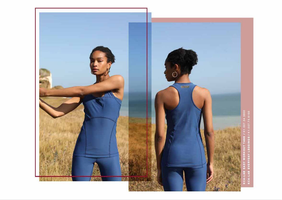 everyday set blau mit aloe vera finish leggings bra