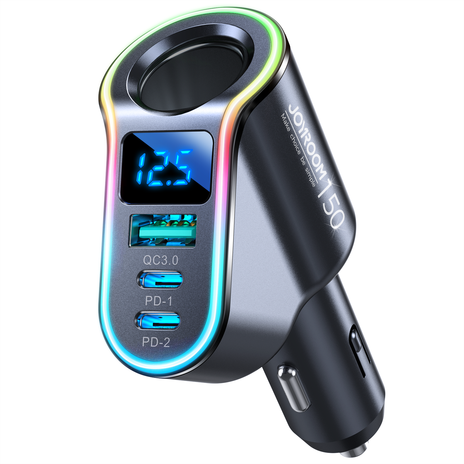 Joyroom 2022 Bluetooth 5.3 Fm Transmitter, Aux Bluetooth Auto Radio Adapter  [strkere Dual-mikrofon & Hifi Deep Bass Sound], Freisprecheinrichtung, 48w