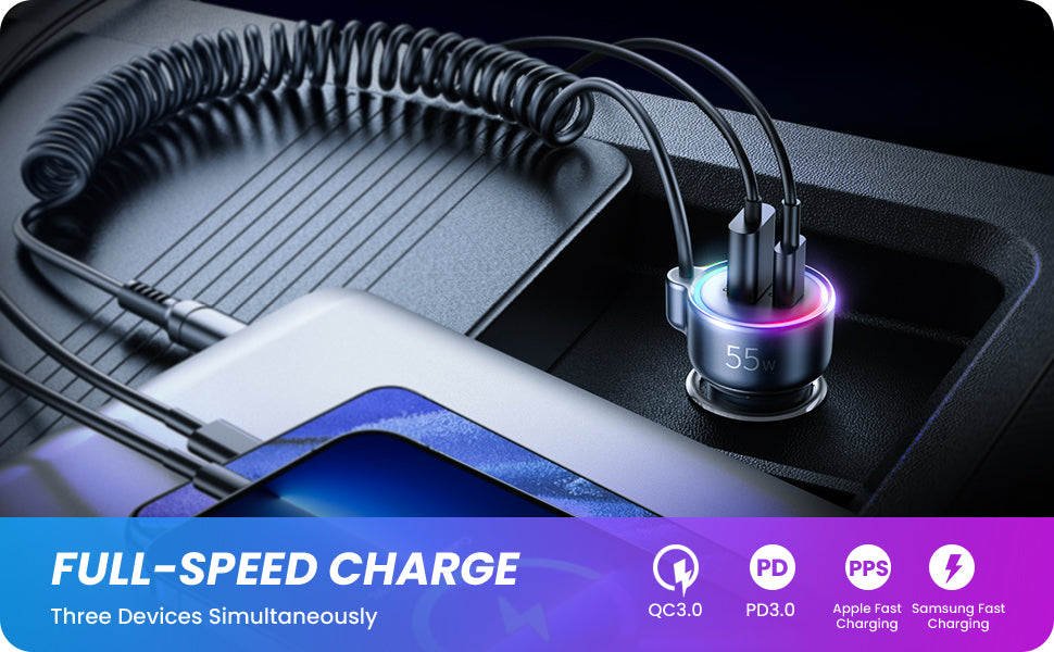 Joyroom JR-CL03 5 USB Ports Car Charger Adapter 31W with 5FT Cable for Back  Seat Charging Price in Pakistan