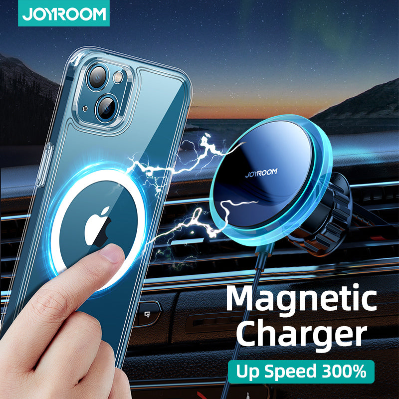Joyroom Wireless Car Charger Holder for iPhone 13/12/Pro/Max/Mini/MagSafe  Cases
