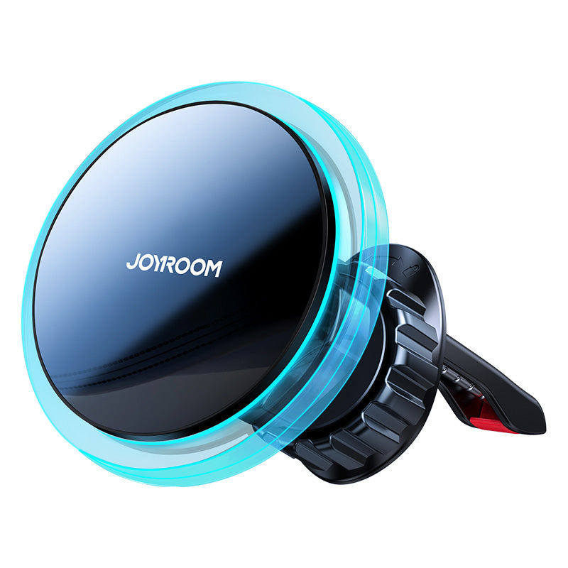 Support magnétique pour voiture Joyroom Qi chargeur à induction sans fil  15W (compatible MagSafe pour iPhone) pour tableau de bord argent (JR-ZS290)  - ✓