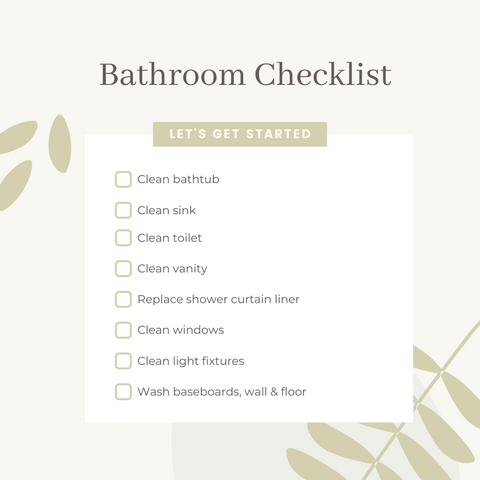bathroom spring cleaning checklist