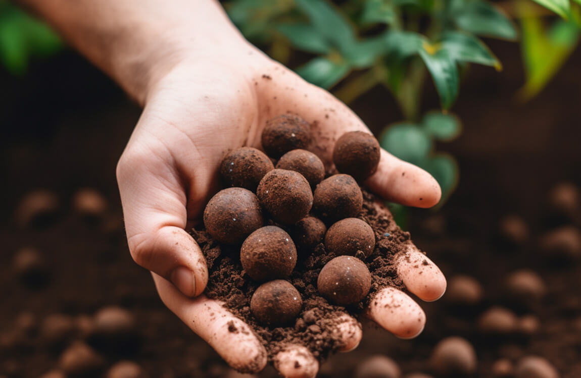 seedballs inside a hand