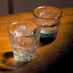 Kinsai Water Glass 300 ml - Rock Shape - Blue (Ao/碧)