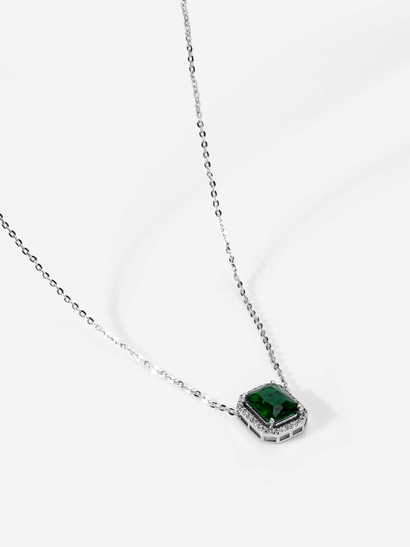 Green Zircon Sterling Silver Necklace