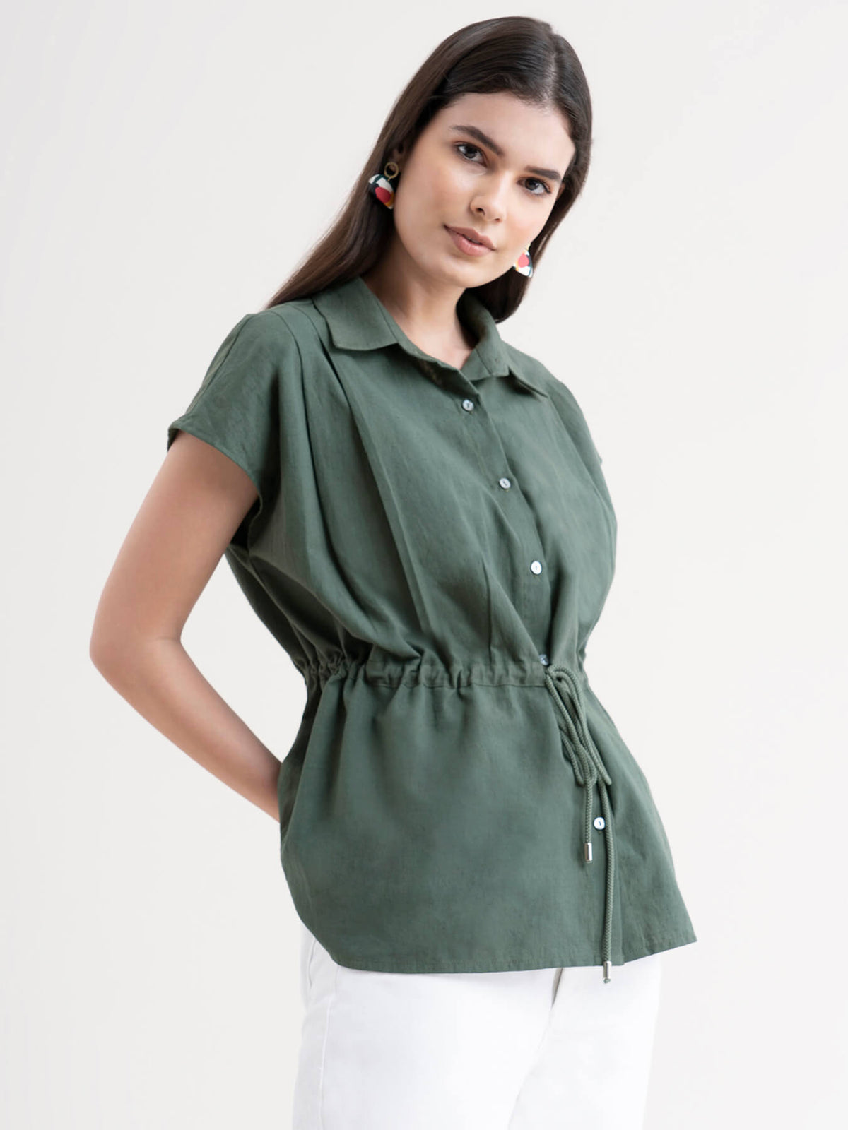 Linen Dolman Sleeve Top - PT10526 - Meo's Suite