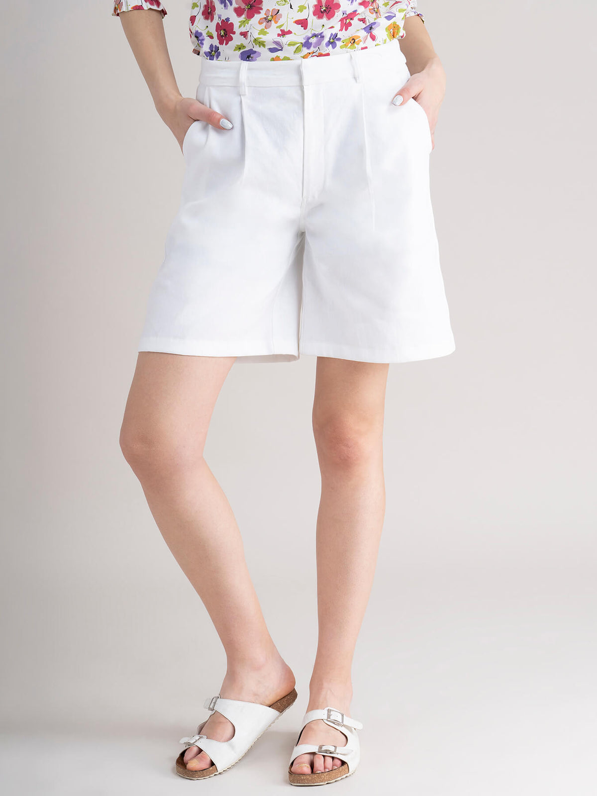 Organic linen straight skort, Contemporaine, Women's Skorts, Summer