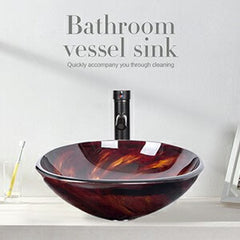 Flame Red Round Artistic Glass Basin BA20075 is a great gift