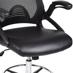 Elecwish Drafting Chair with Flip-up Armrests and Adjustable Height OC09 has comfortable seat