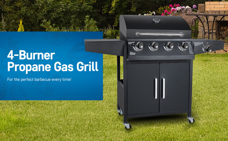 Using Elecwish 4-burner propane gas grill for barbeque every time
