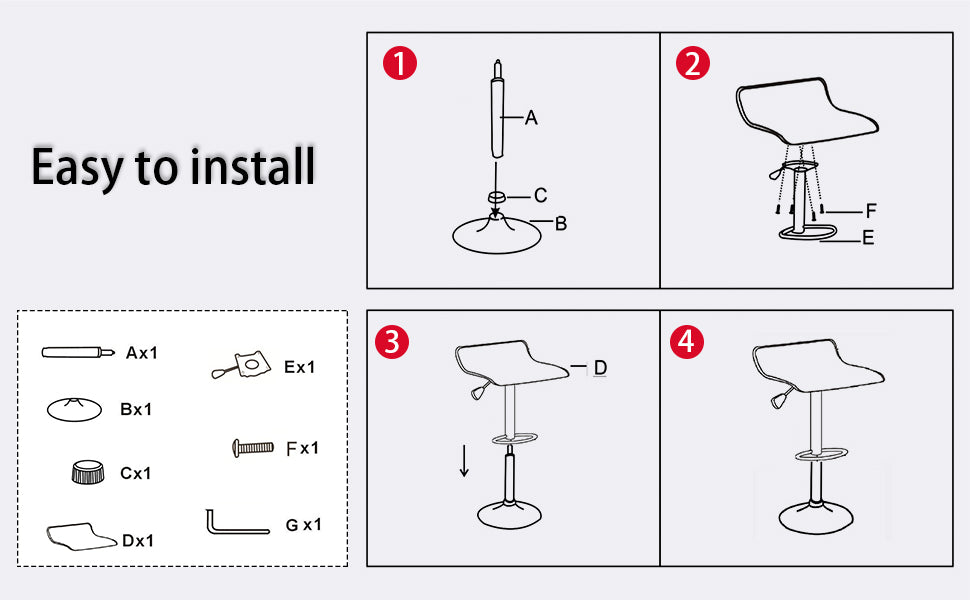 Bar Stool OW002 assemble instruction