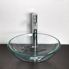 Clear Tempered  Glass Round Vessel Sink BA20061 can be great gift