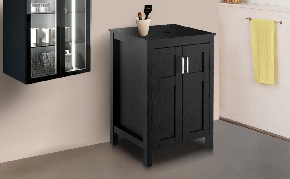 elecwish black bathroom vanityhw1120 display scene