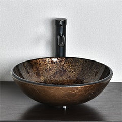 Brown Round Glass Vessel Sink BA20062 is a great holiday gifts for someone