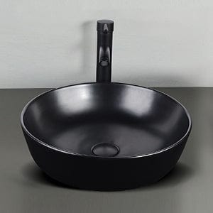 Black Round Ceramic Vessel Sink HW1123
