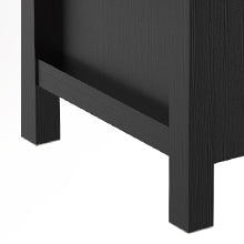 24''Black & Brown Wood Bathroom Vanity HW1120 has support leg