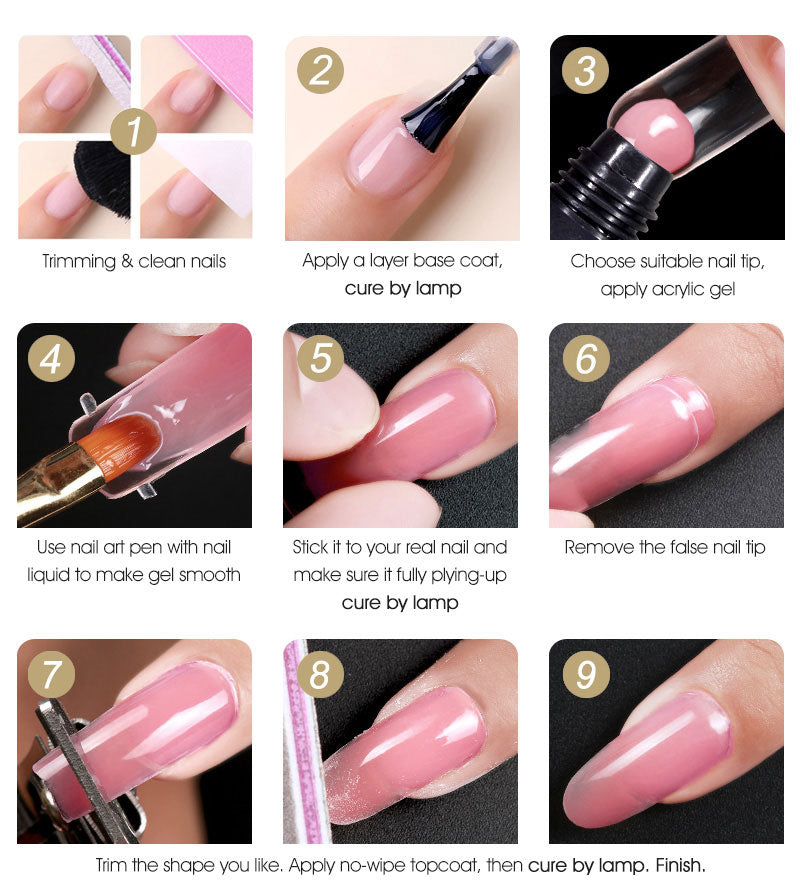 Light-colored Poly Gel All-in-one Manicure Starter Kit