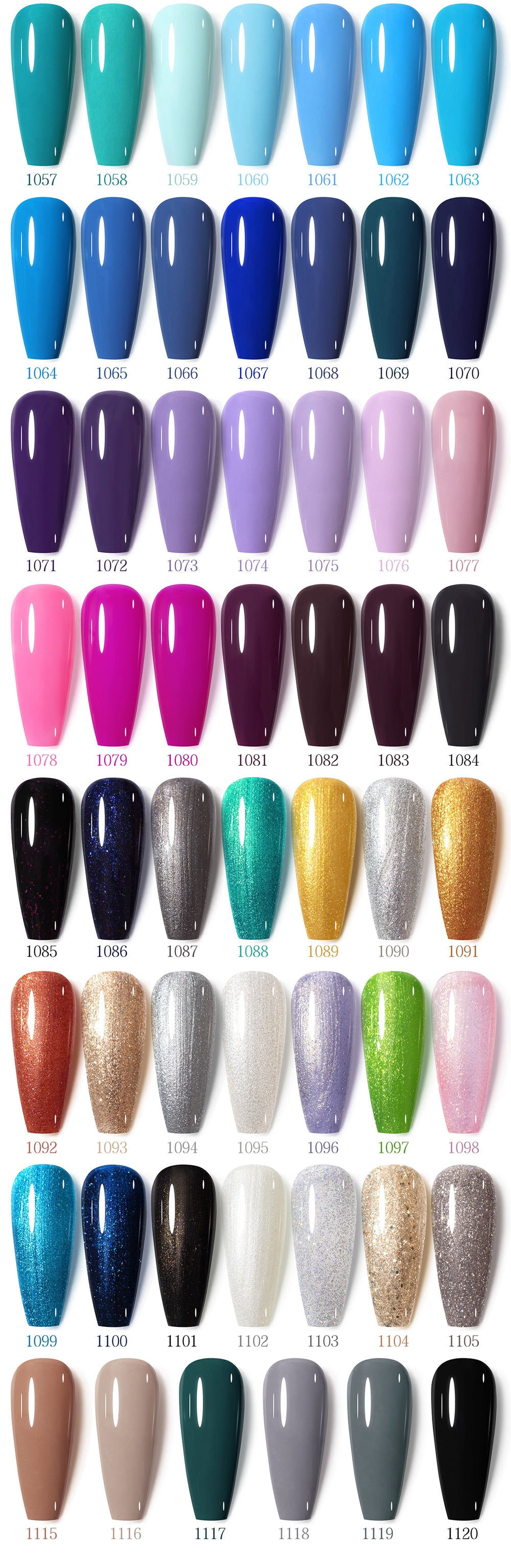 Color Chart For 12ml Gel Nail Polish New Color