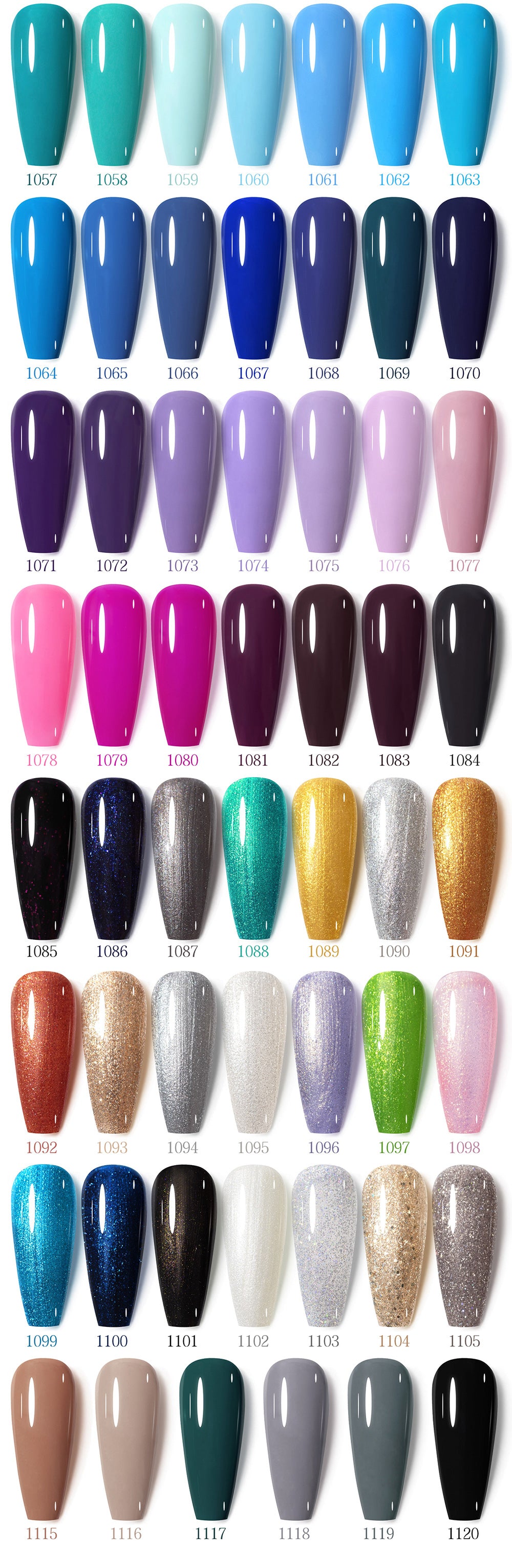 Color chart 2 for venalisa 12ml gel nail polish