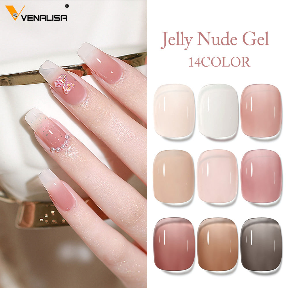 Gel Nail Polish 18ml Transparent Jelly Nude Pink Gel Nail Polish Pink Sheer  Translucent Soak Off UV Neutral Color Natural Nail Gel Polish for DIY  Manicure Gift for Women Girls
