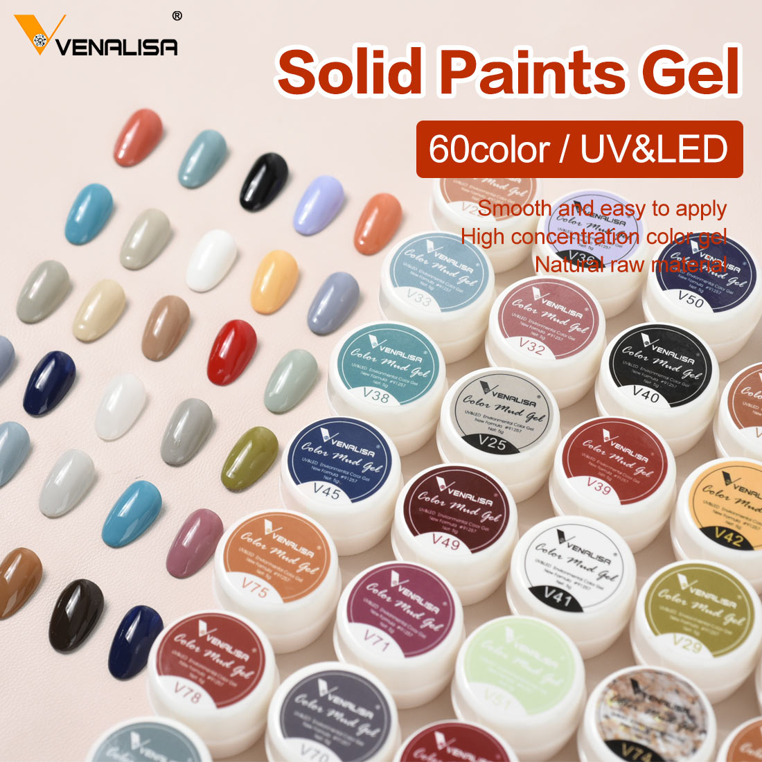 Venalisa mud gel paint solid gel cream nail gel