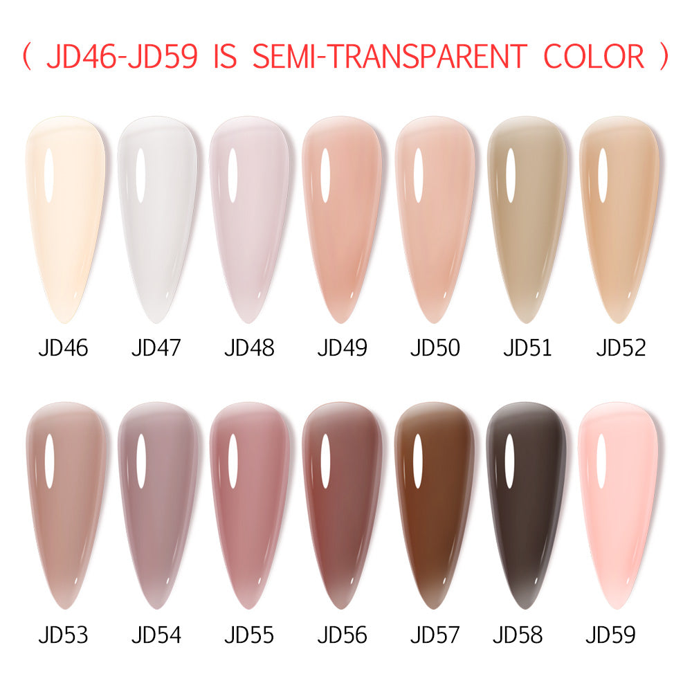 Jelly Transparent Gel Polish 14 Colors Whole Set - 1