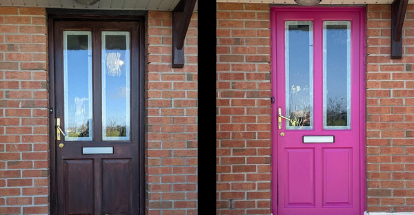 Exuberant Pink Advanced Satinwood - Painted Front Door - Fleetwood Paints