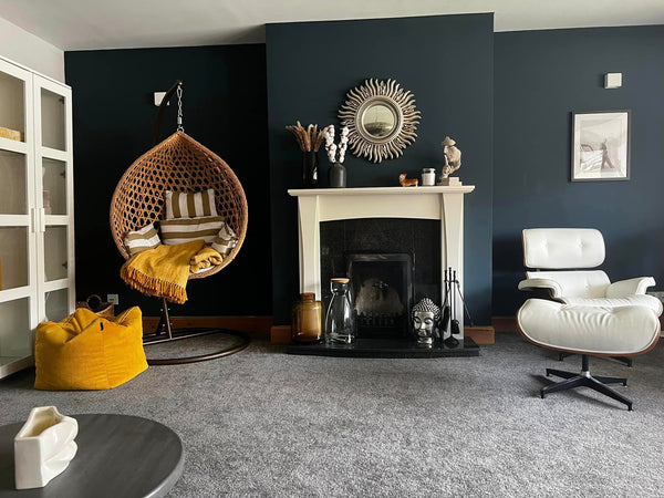 Hague Blue No. 30 Living Room Paint Colour by Farrow & Ball