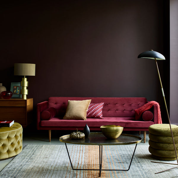 Living Room Walls painted in Dulux Heritage Cherry Truffle, Velvet Matt emulsion - Paint Online Ireland