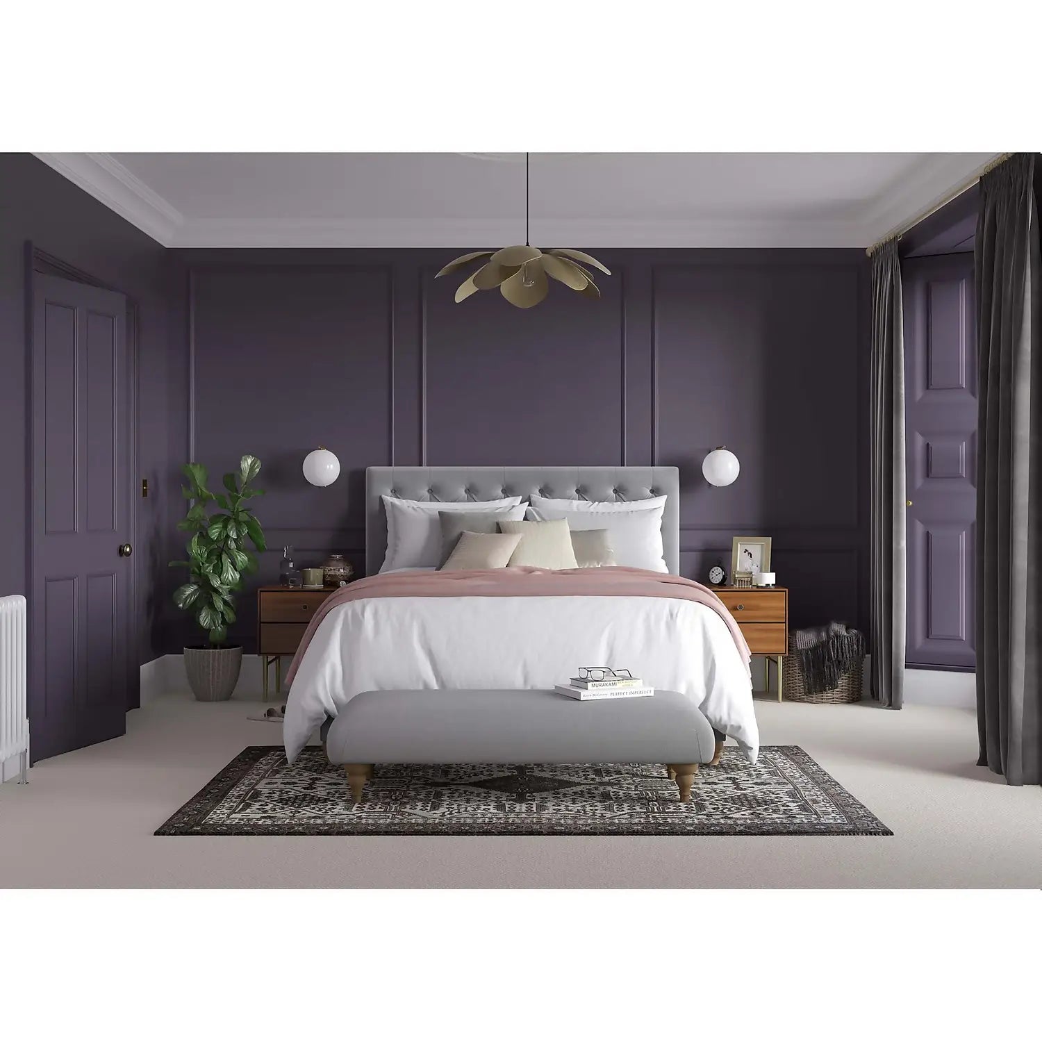 Eggplant paint color bathroom